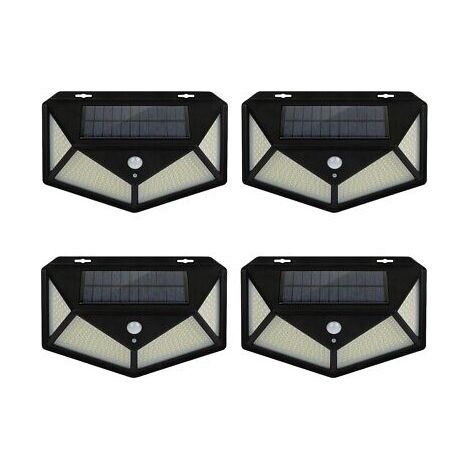 4Pz Lampada luce faretto faro esterno solare 300 LED sensore movimento HS-8010C (1/5)