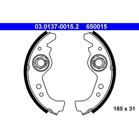 Jeu de mâchoires de frein ATE 03.0137-0015.2 ABARTH 5880891 5881040 5881214