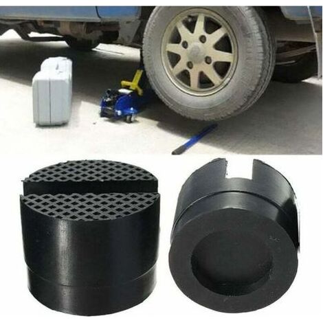 Lot de 2 tampons universels en caoutchouc pour cric de voiture, coussin en caoutchouc pour cric hydraulique automobile, bloc de support en caoutchouc pour cric auto, protection du bas (1/4)