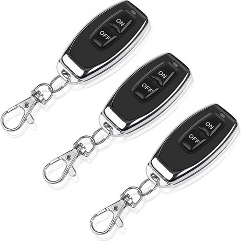 3X Télécommande sans Fil 433Mhz Transmetteur Porte-clés 1527 Code d'apprentissage 2 Boutons (1/4)