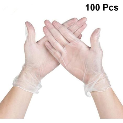 Guanti in vinile monouso con polvere 100pcs / misura XL (1/5)