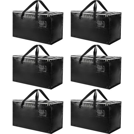 Sac de déménagement imperméable et pliable, sac à dos avec fermeture éclair, rangement réutilisable pour voyage et essentiels de déménagement (1/5)