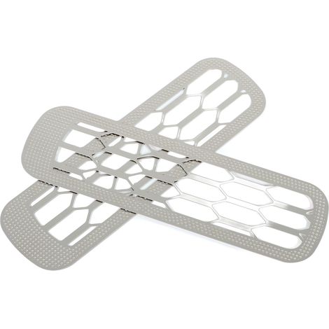 pièces de grilles de protection adhésives en acier inoxydable pour feux antibrouillard avant, compatibles avec Land Rover Defender L663 2020-2022 (1/5)