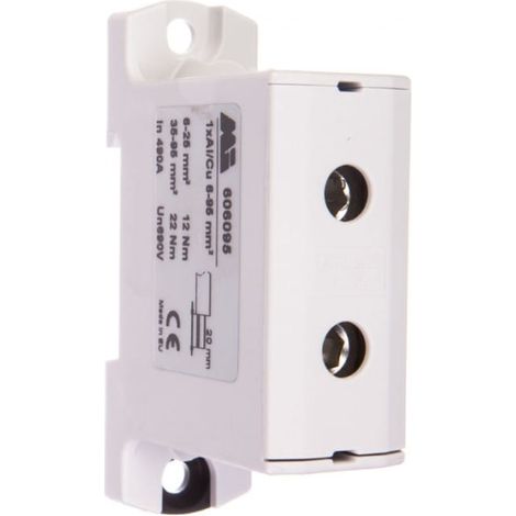 Eingleisiger Schienenverbinder 6-95mm2 grau Euro OTL 95 1xAl/Cu 606095