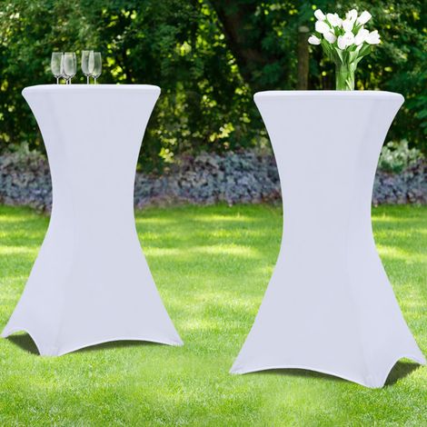 Juego de 2 fundas blancas para mesa plegable de 105 cm de altura