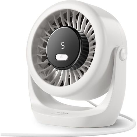 Ventilateur USB de Table. Puissant Jusqu'à 6 m/s. Affichage LED. 5 Vitesses. Rotation 360°. Mini Ventilateur Silencieux. Portable pour Maison. Bureau. Extérieur. Cuisine. Camping (1/5)