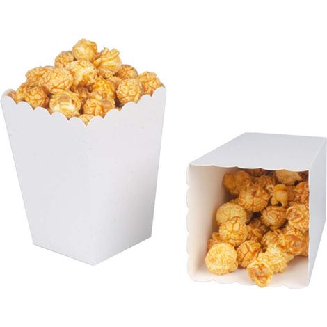 10 boîtes à popcorn en carton, design ouverture supérieure, pour fêtes, mariages et buffets sucrés (1/5)