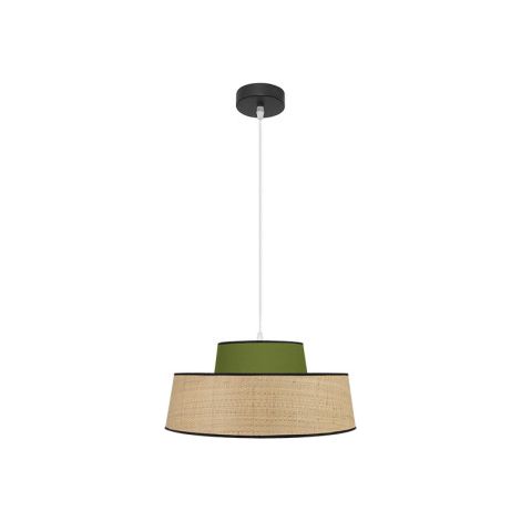FABRILAMP Lampada a sospensione verde/naturale modello Jia 1Light
