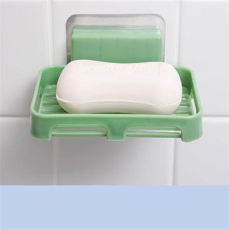 1 Porte-savon mural, égouttoir rapide, plastique robuste, support éponge, salle de bain cuisine (1/4)