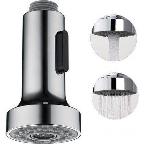 Kitchen Faucet Pull-Out Sprayer, 2-Mode Kitchen Faucet Head, Replacement Pull-Out Sprayer for Kitchen Mixer Tap, Chrome, G1/2" (1/5)