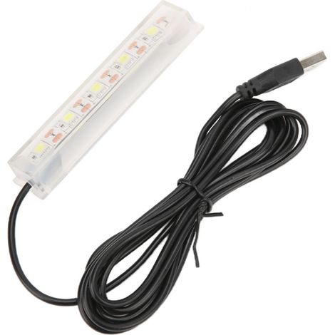 lámpara LED para acuario, luz blanca, puerto USB, plantas acuáticas, pez betta, decoración de oficina (1/5)