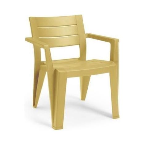 SEDIA CON BRACCIOLI GIALLO SENAPE PL JULIE CHAIR 61,5X58,5X79H