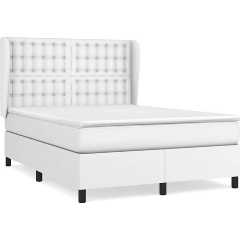 Maison Exclusive - Boxspringbett mit Matratze Weiß 140x200 cm Kun (1/5)