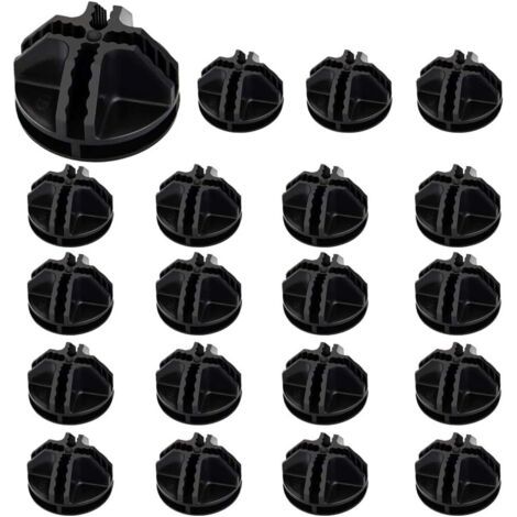 20 Pcs Connecteurs en Plastique Cube de Grille Connecteurs Organizer Connecteur Emboîtable Faciel a Utiliser pour Armoire Placard Meubles Maison - Noir