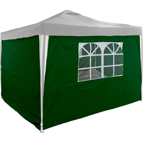 Seitenverkleidung 4 x grün 2.9x1.87 m für Faltpavillon 3x3 m Gartenpavillon (1/4)