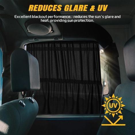 Parasol para cochecitos de bebé，Cortina aislante para el interior del coche，Ventanas laterales del coche，2 piezas，65 x 50 cm，negro (1/4)