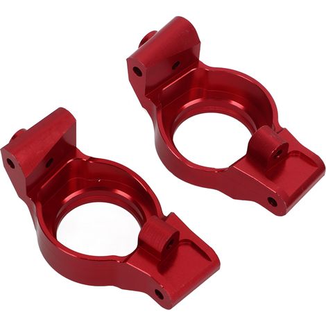 Deux supports de moyeu de roue de type C pour voitures télécommandées TRAXXAS à l'échelle 1/5, en alliage d'aluminium haute résistance, rouges. (1/5)