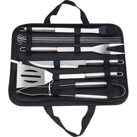 VURAHOME -Kit Barbecue Outil de Barbecue en Acier Inoxydable Ustensiles De Barbecue pour Grillades(Ensemble de 10 pièces), (1/5)