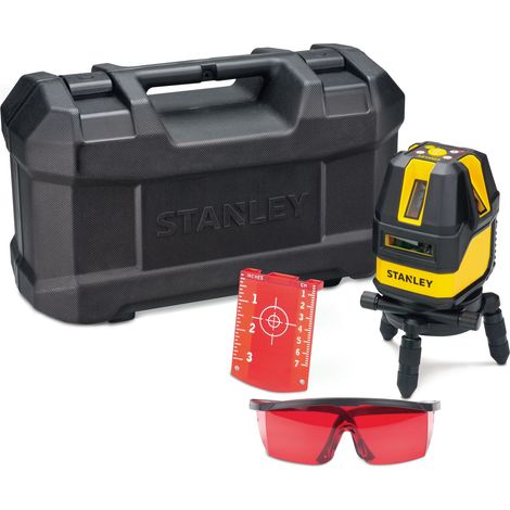 Stanley – Laser lignes croisées 4V1H rouge – 4 lignes – Précision +/-4mm à 10m – Alimentation 4 piles AA – STHT775141