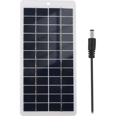 Panneau solaire polycristallin 5W 12V, mini-module portable haute efficacité avec port CC. (1/5)