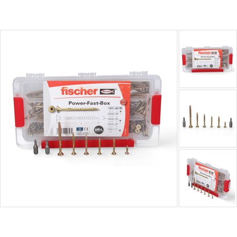 Fischer Power - Fast Box 245 Teile Sortimentsbox mit Premium-Spanplattenschraube (1/5)
