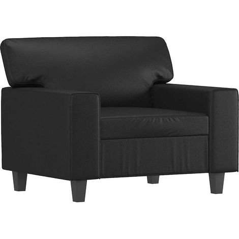 vidaXL Sessel Schwarz 60 cm Kunstleder