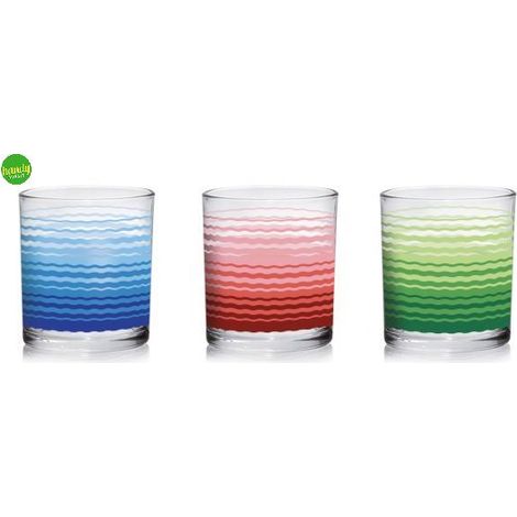 Set 3 Bicchieri da Tavola Acqua Vino in Vetro Incas 220 cc Cerve