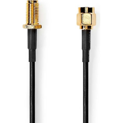 Cavo antenna sma maschio sma femmina placcato oro 50 ohm protezione a guscio singolo 500 m rotondo pvc nero scatola