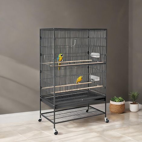 Cage pour oiseaux en acier plastique 94 x 57 x 153 cm (1/5)