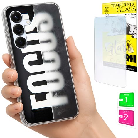 Custodia per Samsung Galaxy S25 FE, cover fotografica, cover posteriore + vetro 9H (1/5)
