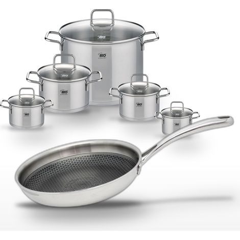 Lot Poêle 24 cm Elo Relief Evolution & 5 Faitouts Elo Citrin (1/5)