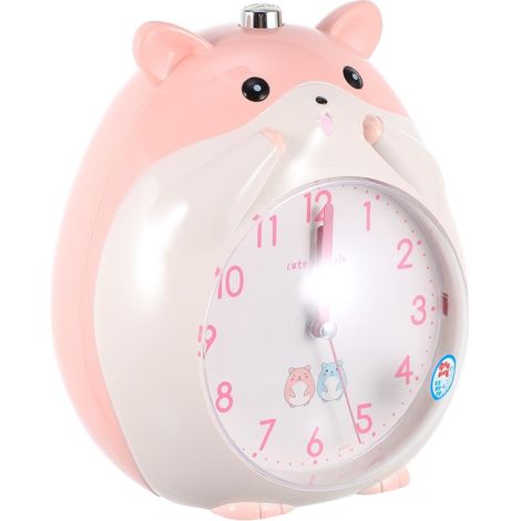 Réveil Hamster Rose pour Garçon et Filles, Horloge de Bureau (1/5)