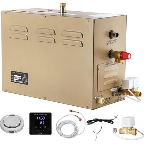 10.5KW Générateur de Vapeur Sauna, Espace de 10.5m³, 25-55℃  Contrôleur Tactile Intelligent, Drainage (1/5)