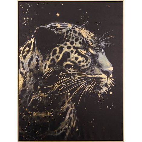 Tela stampata con cornice lupita nero 58x78cm - Atmosphera créateur d'intérieur