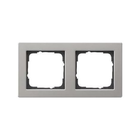Gira Rahmen 2-fach Edelstahl Metall E2 021233 (1/5)