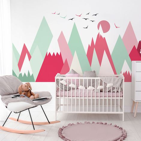 Stickers enfant montagnes scandinaves sofinka 50 x 75 cm (1/5)