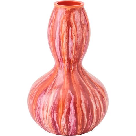 Vase en poterie multicolore effet flammé - multicolore (1/3)