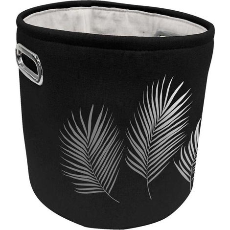 Panier de Rangement Imprimé "Orbella" 30cm Noir & Argent (1/3)