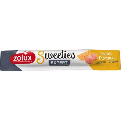 Zolux Süßigkeiten Cremiger Hundesnack 14 g – Huhn und Käse 14 g