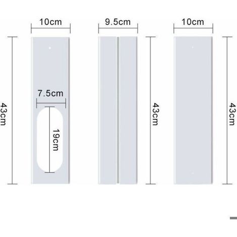 Kit De Fenêtre Pour Climatiseur Portable - Panneau En Pvc Réglable 43 À 140 Cm - Joint D'étanchéité Inclus - 4 Pièces (1/4)