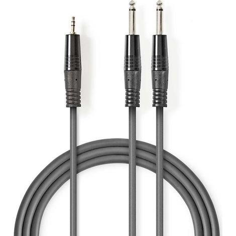 Cable de sonido estereo 2x 635 mm hane pasador de 35 mm niquel plateado 300 metros redondo morkgra funda de carton