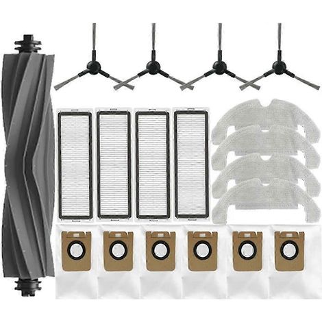 Pièces détachées pour aspirateur robot Dreame Bot D10s Plus/D9 Plus : brosses latérales principales, lingettes de nettoyage, filtres HEPA (1/5)