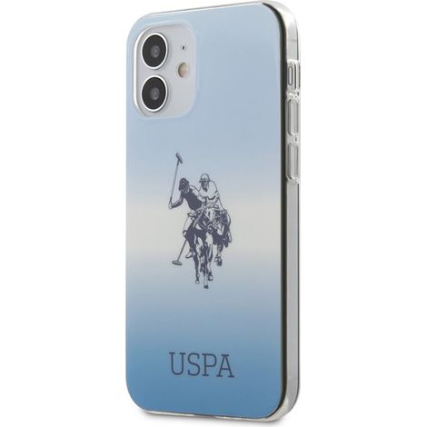 US Polo Assn DH & Logo Gradient - iPhone 12 Mini Hülle (Blau)