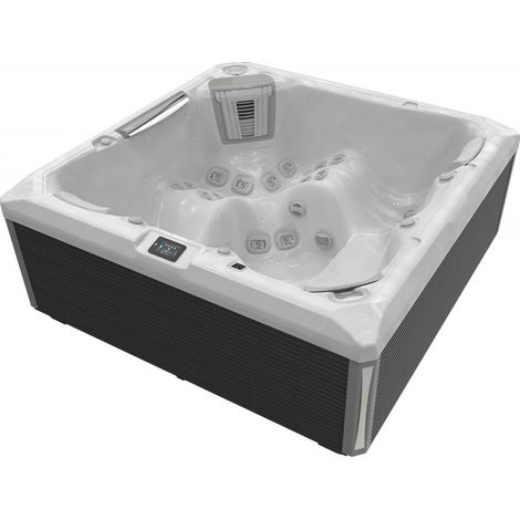 Wellis Makalu Life Deluxe Whirlpool Außenwhirlpool 215x215x86,5cm für 5 Personen inkl. Thermocover (1/5)
