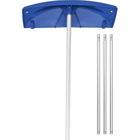 VEVOR Snow Roof Rake, 24 in PP Plastic Blade, 3.8-18.2 ft Adjustable Roof Snow Scraper with Wheels, Anti-Slip Handle Snows Removal Tool, Lightweight House Rooftop Rake for Leaves Debris Removal