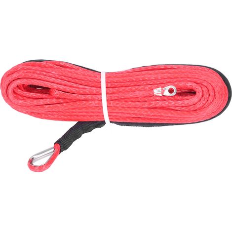 Corde de treuil 6mmx15m Fibre Synthétique Rouge Remplacement pour SmittyBilt 4x4 SUV Pick-up Quad (1/5)