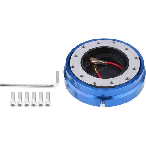 Jeffergarden Kit adaptateur de moyeu à dégagement rapide universel pour volant de voiture de course bleu (1/5)