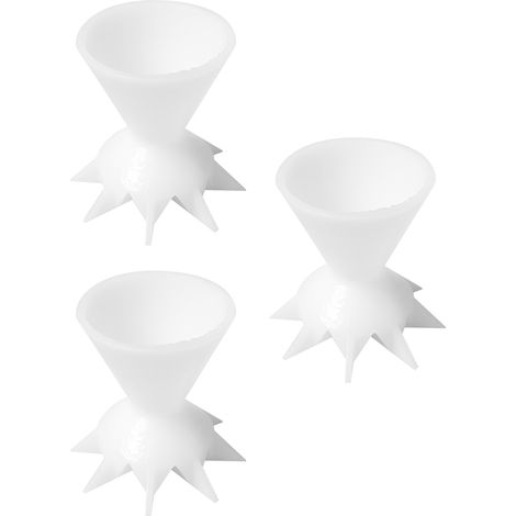 Set mit 3 Farbbechern mit Trichter, weiß, Einheitsgröße (1/5)