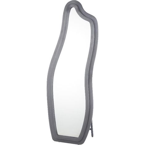 Specchio da Arredo con Cornice in Velluto Onda Grigio 160 x 55 cm (1/2)