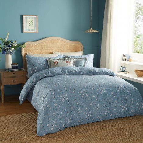 Ensemble de Couette à imprimé Floral Nature - Bluebell - Double, Blue (1/3)